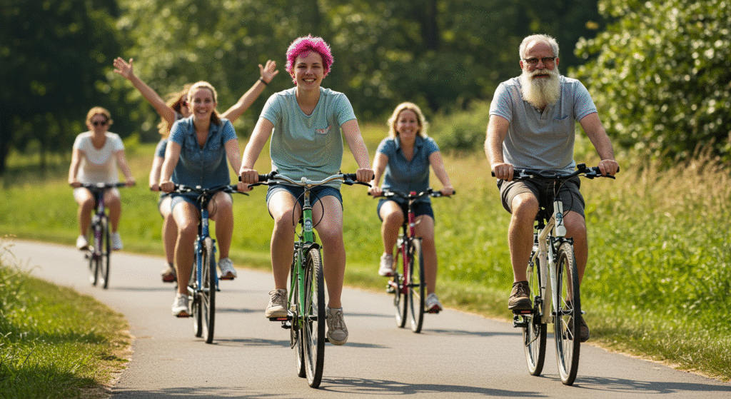 balade à bicyclette